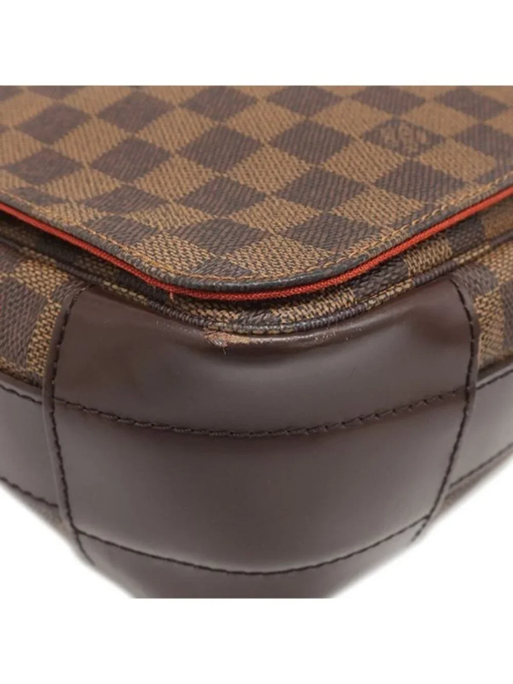 Louis Vuitton Shoulder Bag Bastille Damier Canvas Ebene Gold Brown
